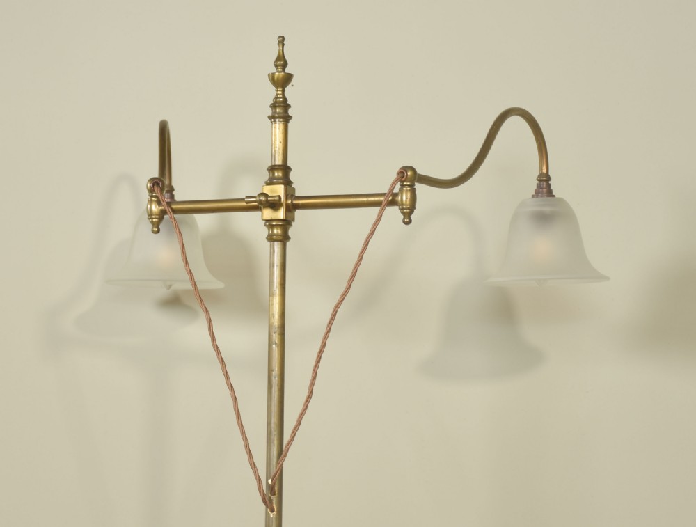Pair of brass ajustable reading lamps View XII