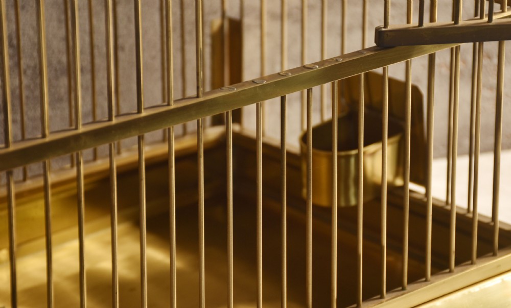 Large Brass Bird cage View IV