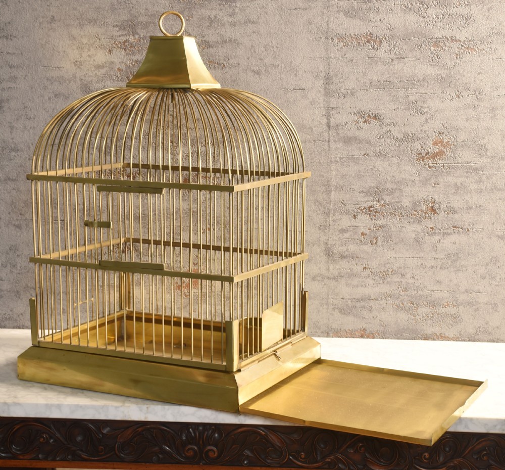 Large Brass Bird cage View IX