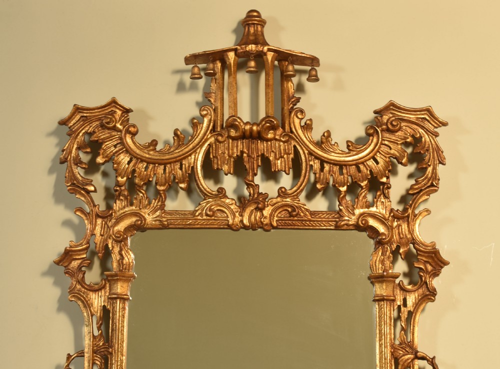 Chinese Chippendale revival carved wall mirror View VIII