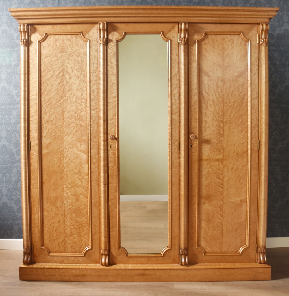 Large Maple Three door compactum wardrobe