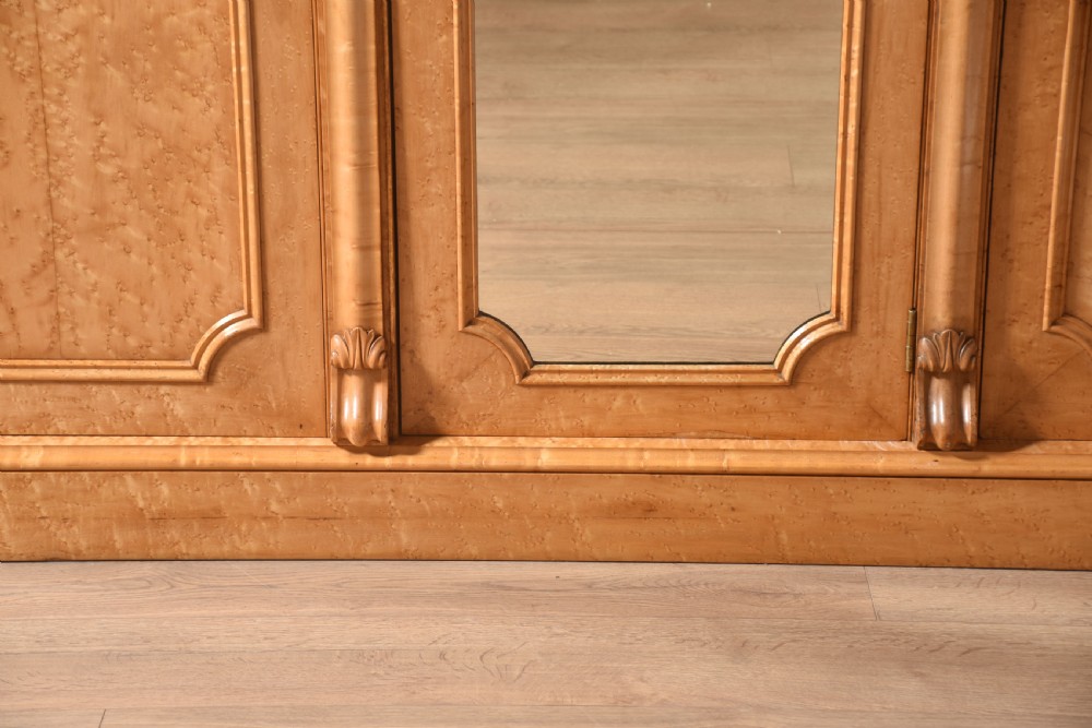 Large Maple Three door compactum wardrobe View III
