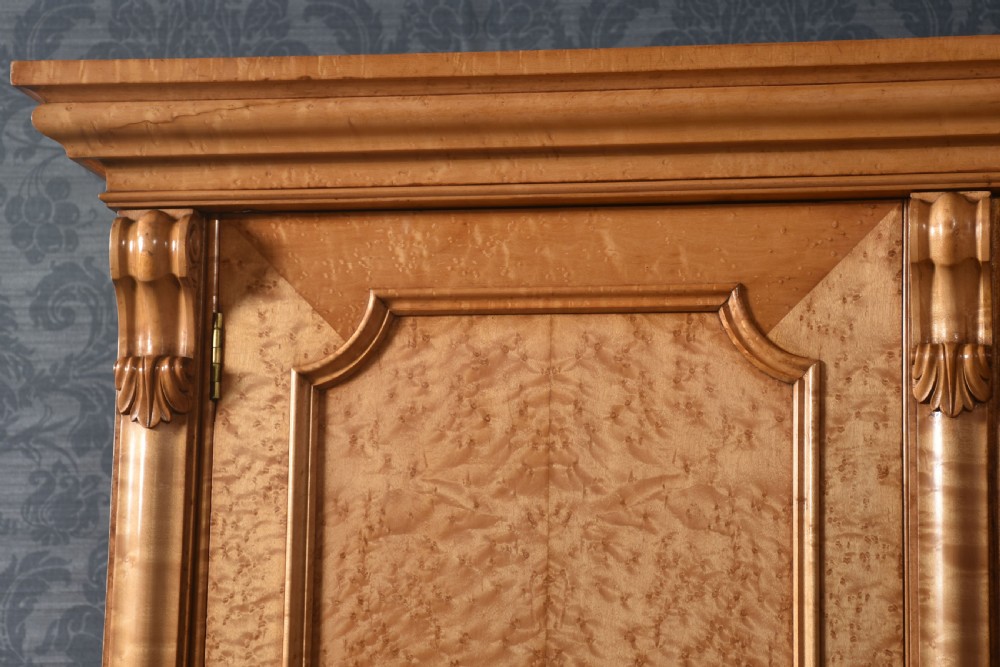 Large Maple Three door compactum wardrobe View IV