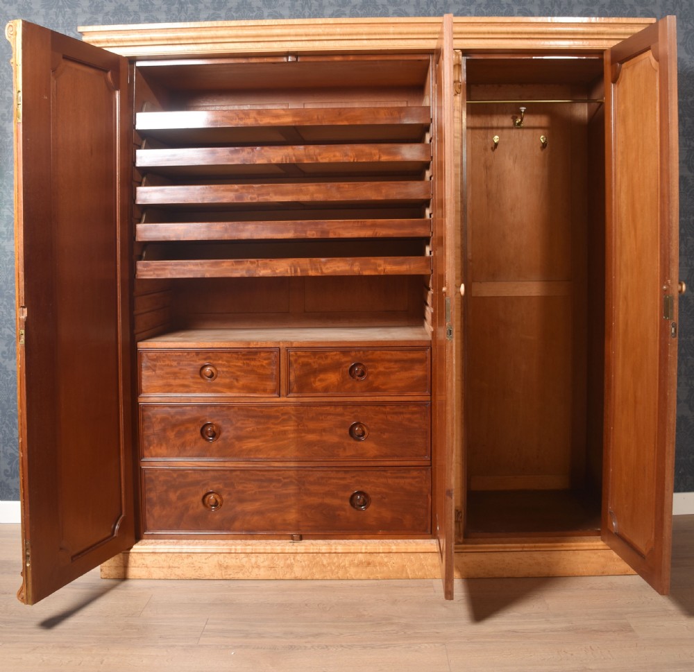 Large Maple Three door compactum wardrobe View VI