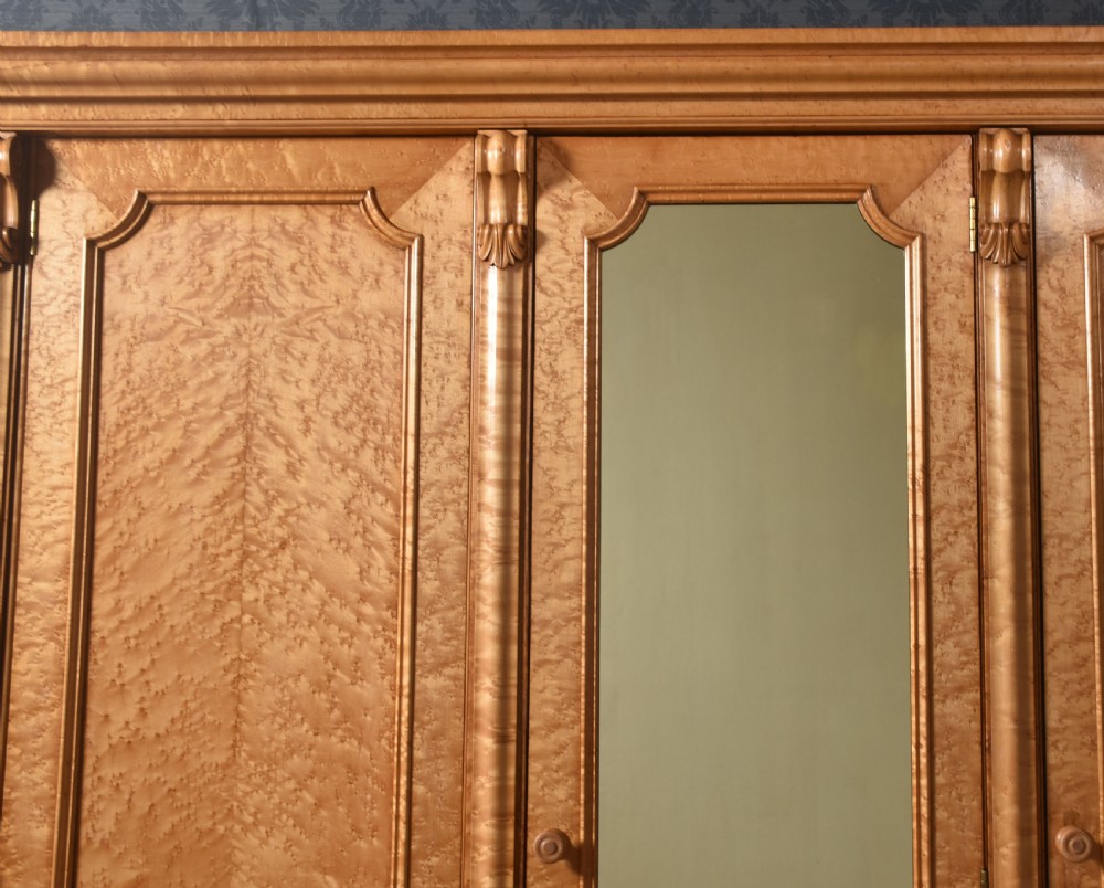 Large Maple Three door compactum wardrobe View X