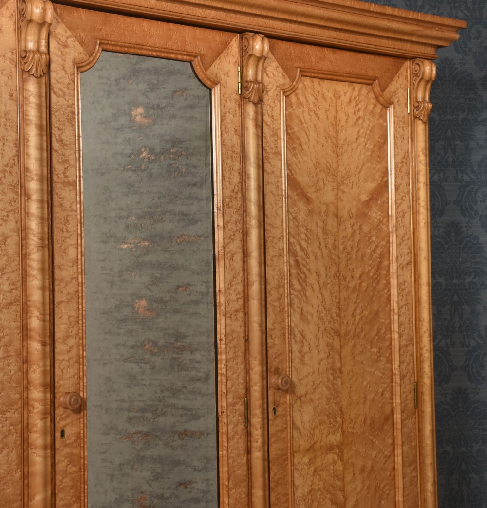 Large Maple Three door compactum wardrobe View XIII