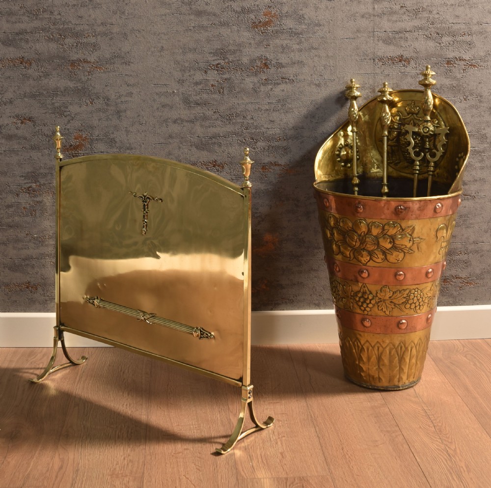 Brass fire screen View II