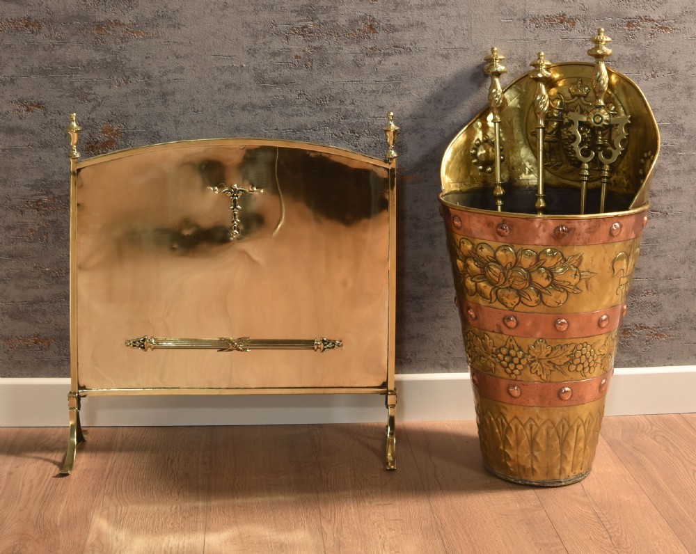 Brass fire screen View III