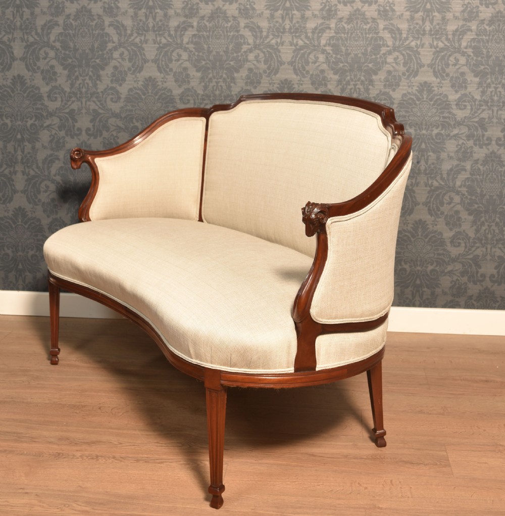 Walnut Framed Two Seater Settee View VI