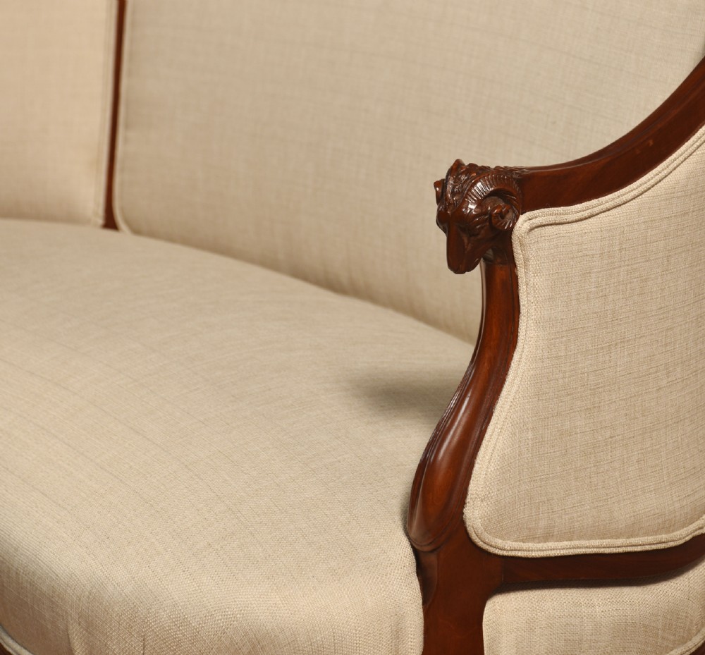 Walnut Framed Two Seater Settee View VII