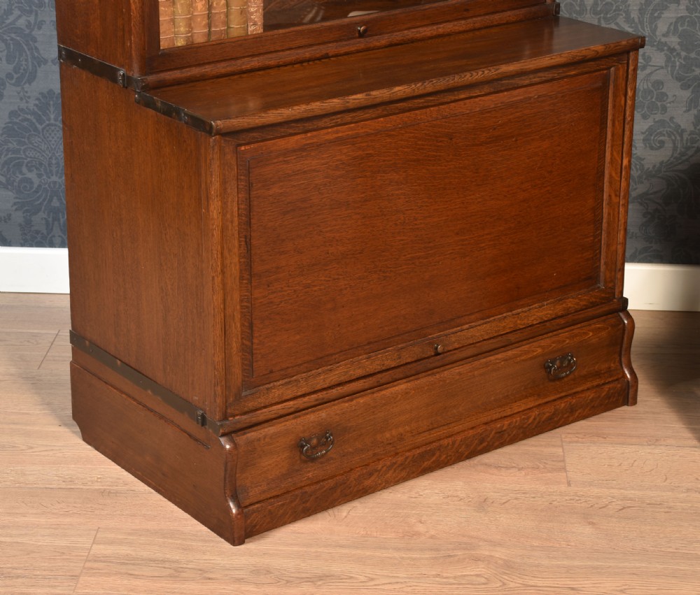 Oak globe Wernicke five section bookcase View V