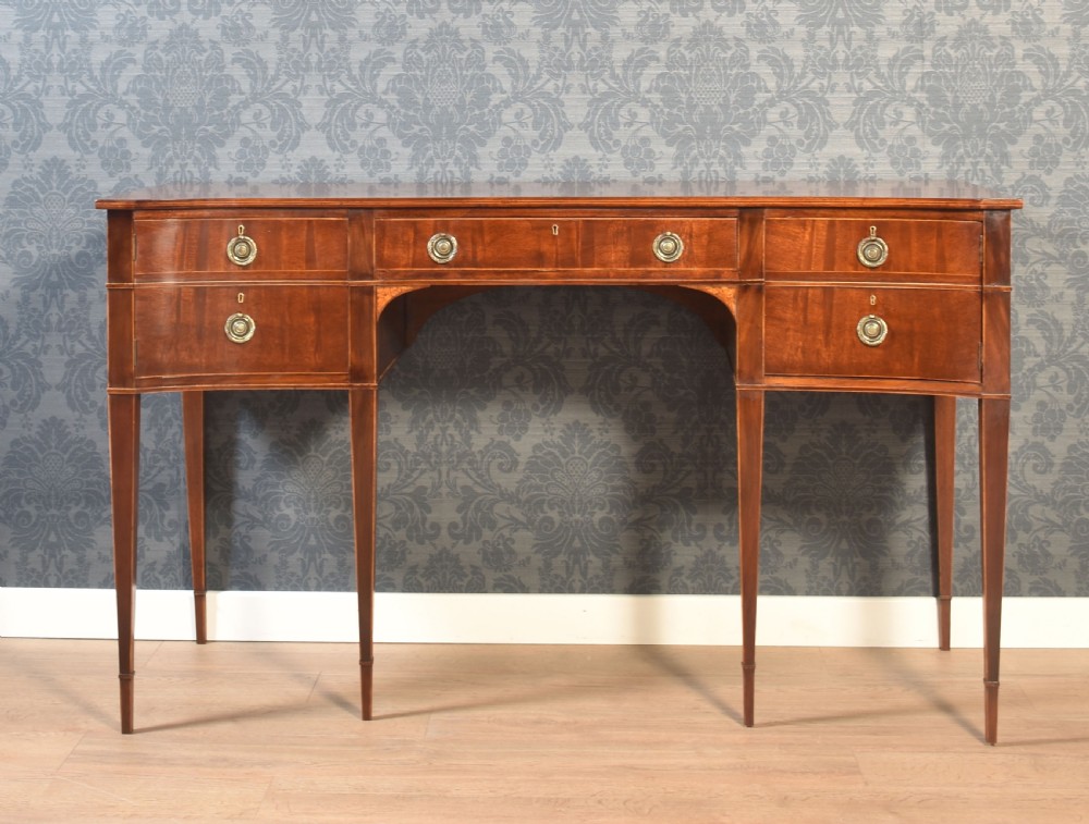 Pair of Mahogany concaved sideboards View III