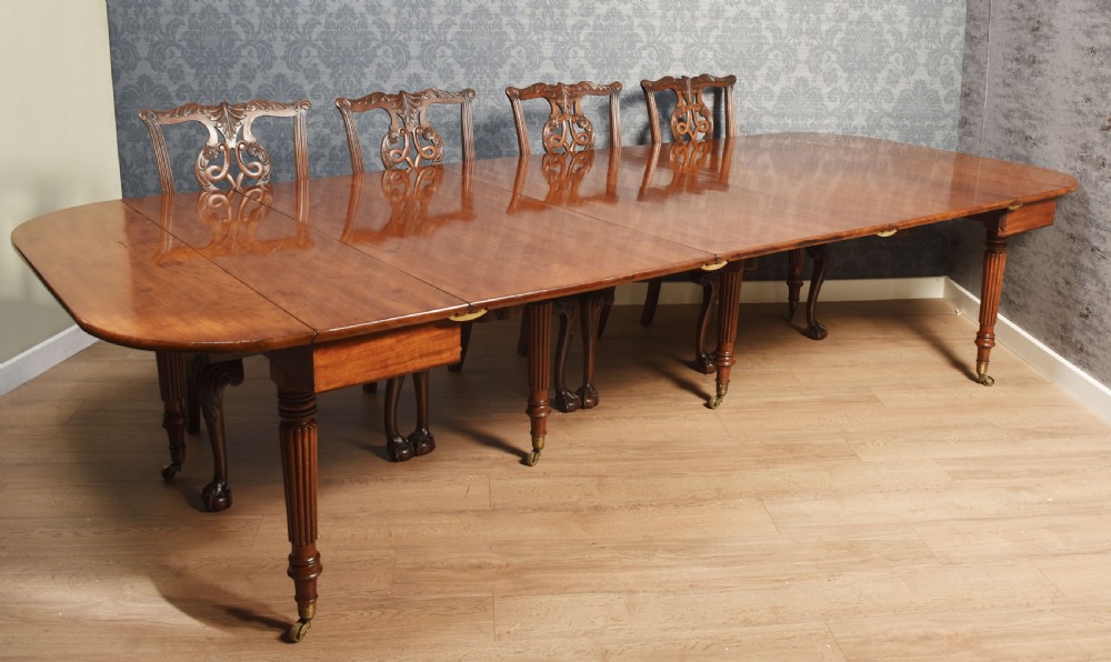 Mahogany extending dining table