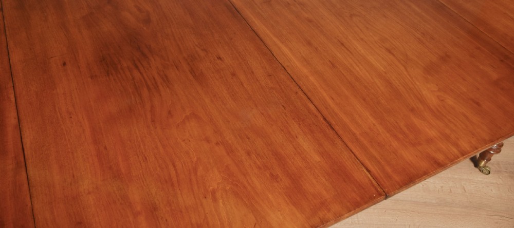 Mahogany extending dining table View IX
