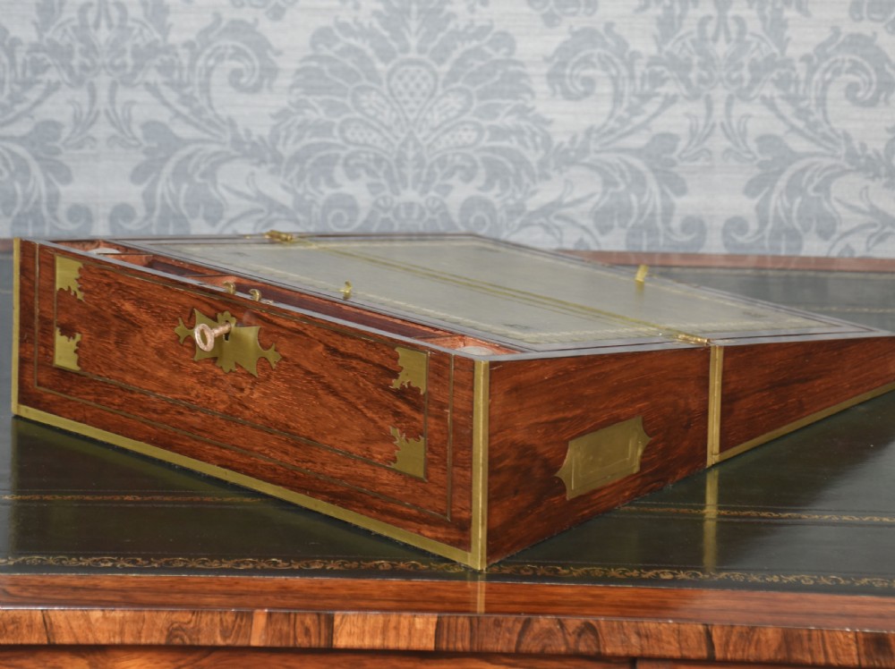 Brass bound rosewood writing box View III