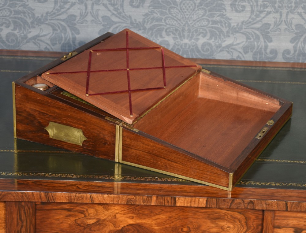 Brass bound rosewood writing box View IV