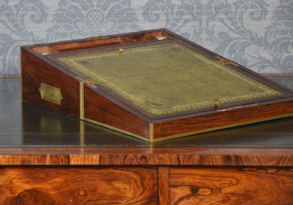 Brass bound rosewood writing box View VII