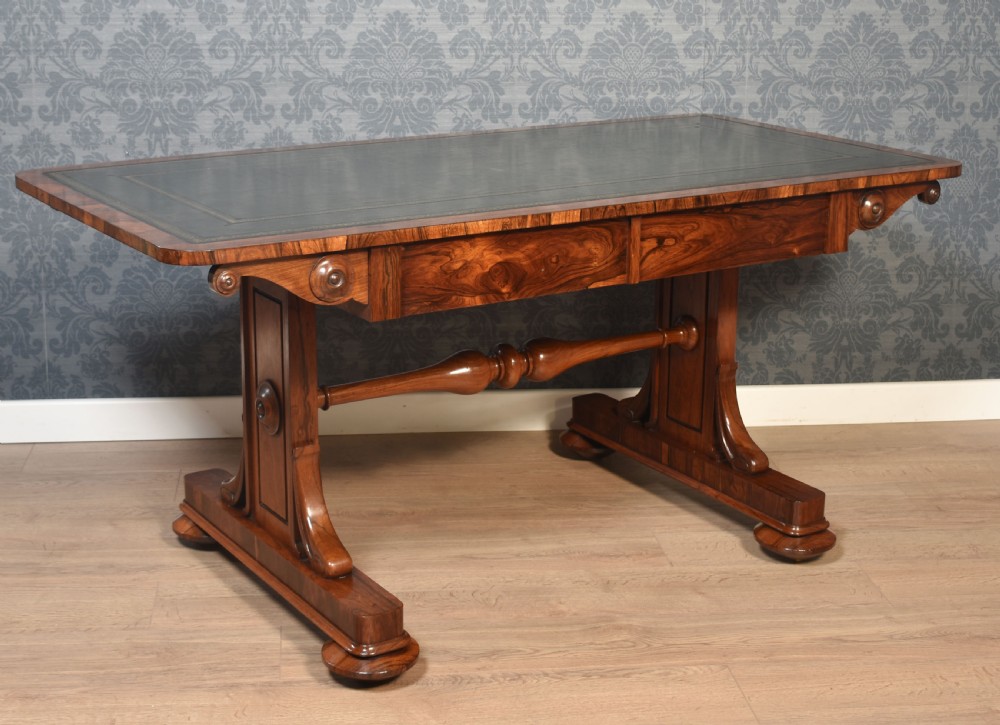 19th Century rosewood library table
