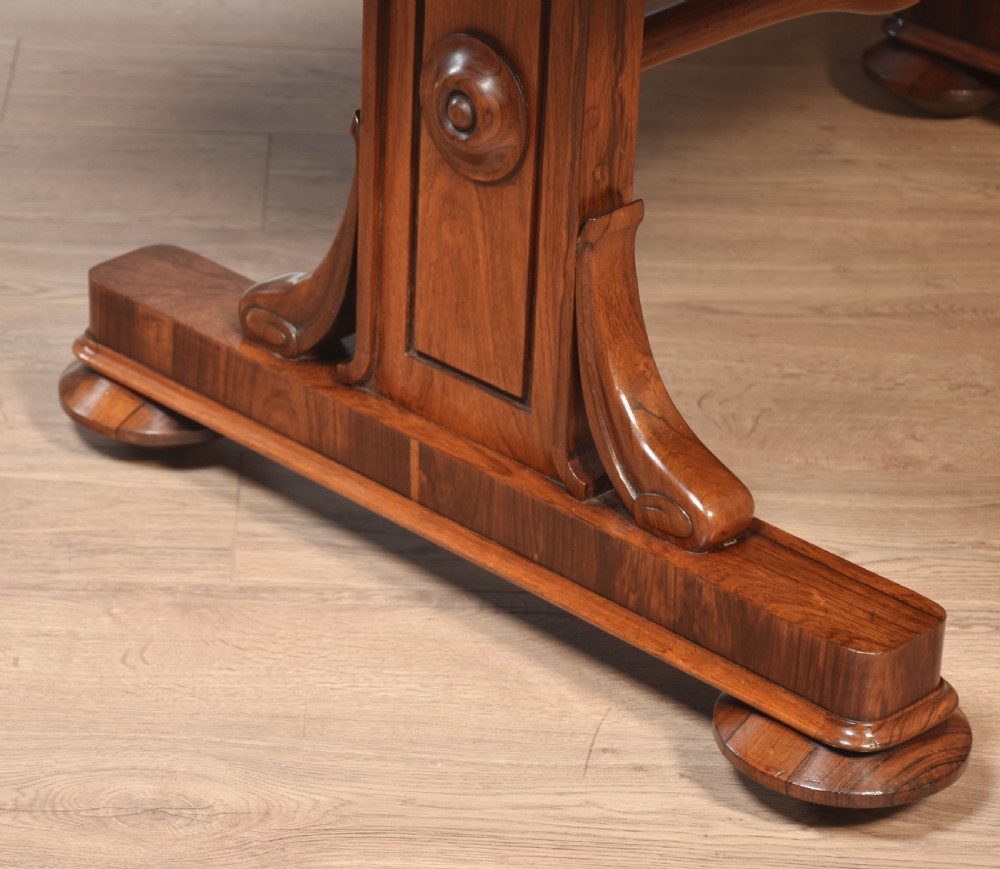 19th Century rosewood library table View VII