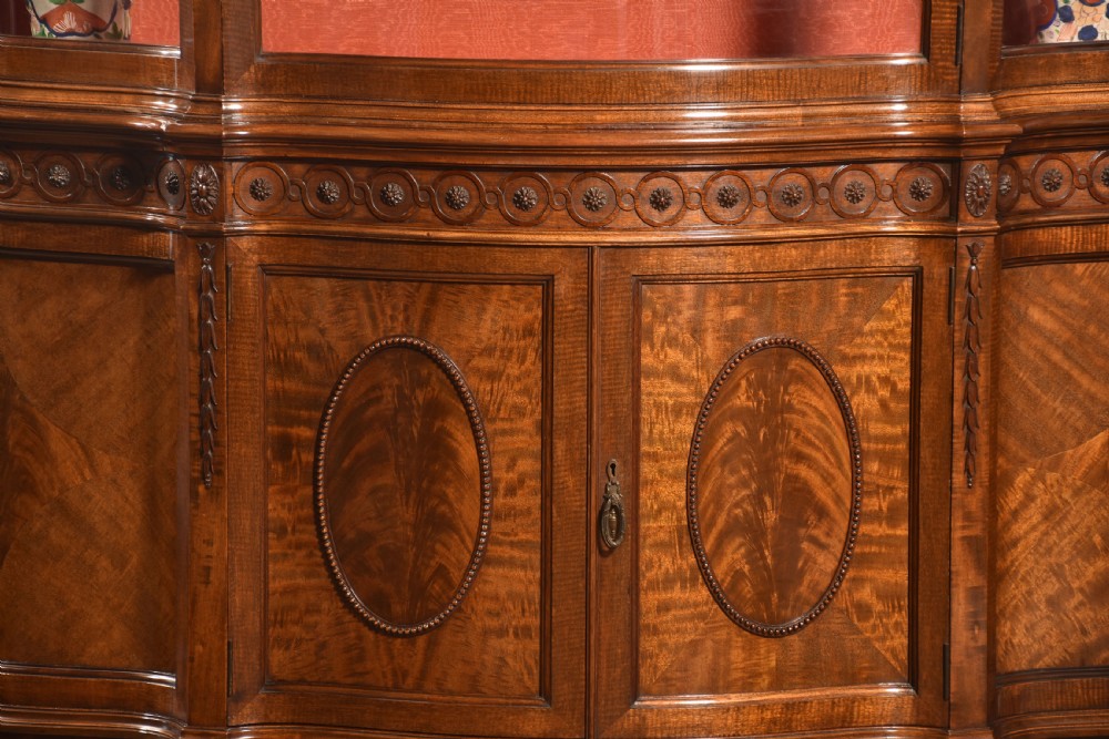 Mahogany serpentine fronted display cabinet View V