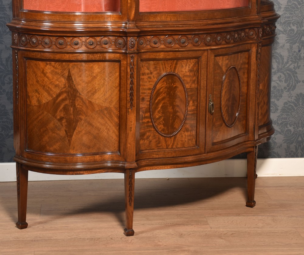Mahogany serpentine fronted display cabinet View IX