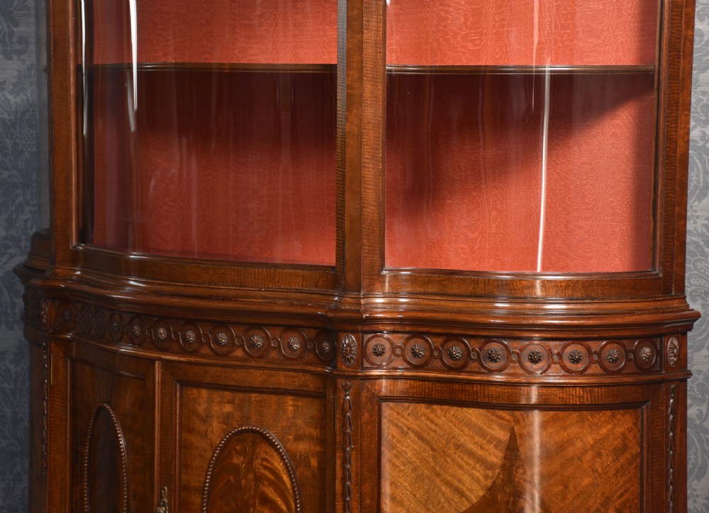 Mahogany serpentine fronted display cabinet View XVI
