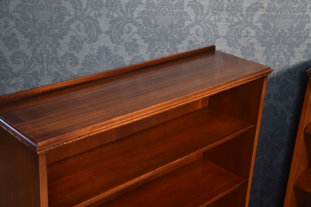 Pair of walnut open bookcases View IV