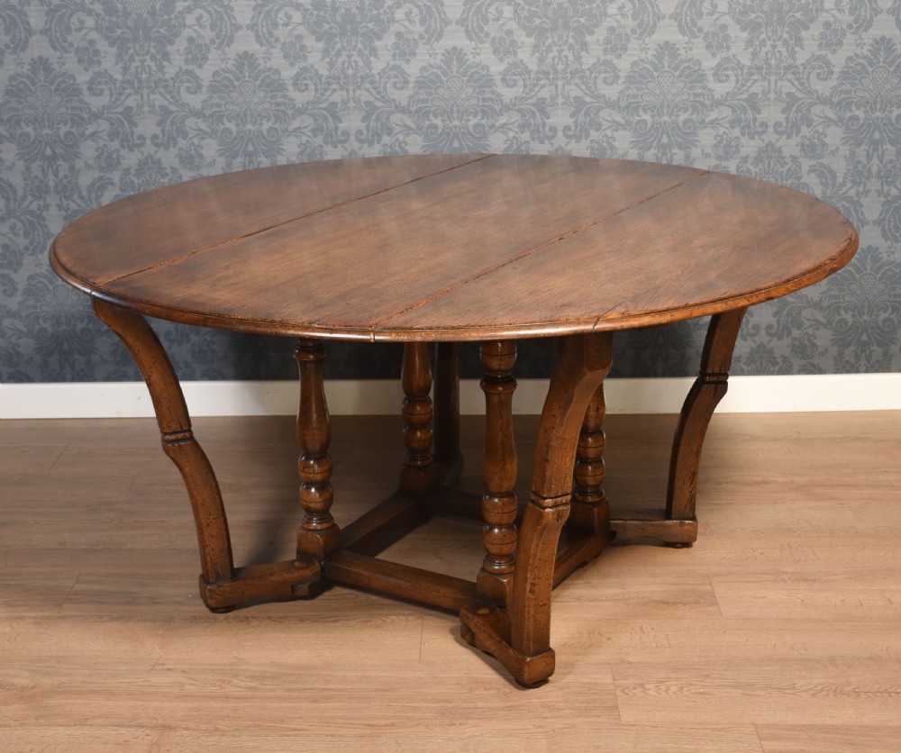 Large oak gateleg table