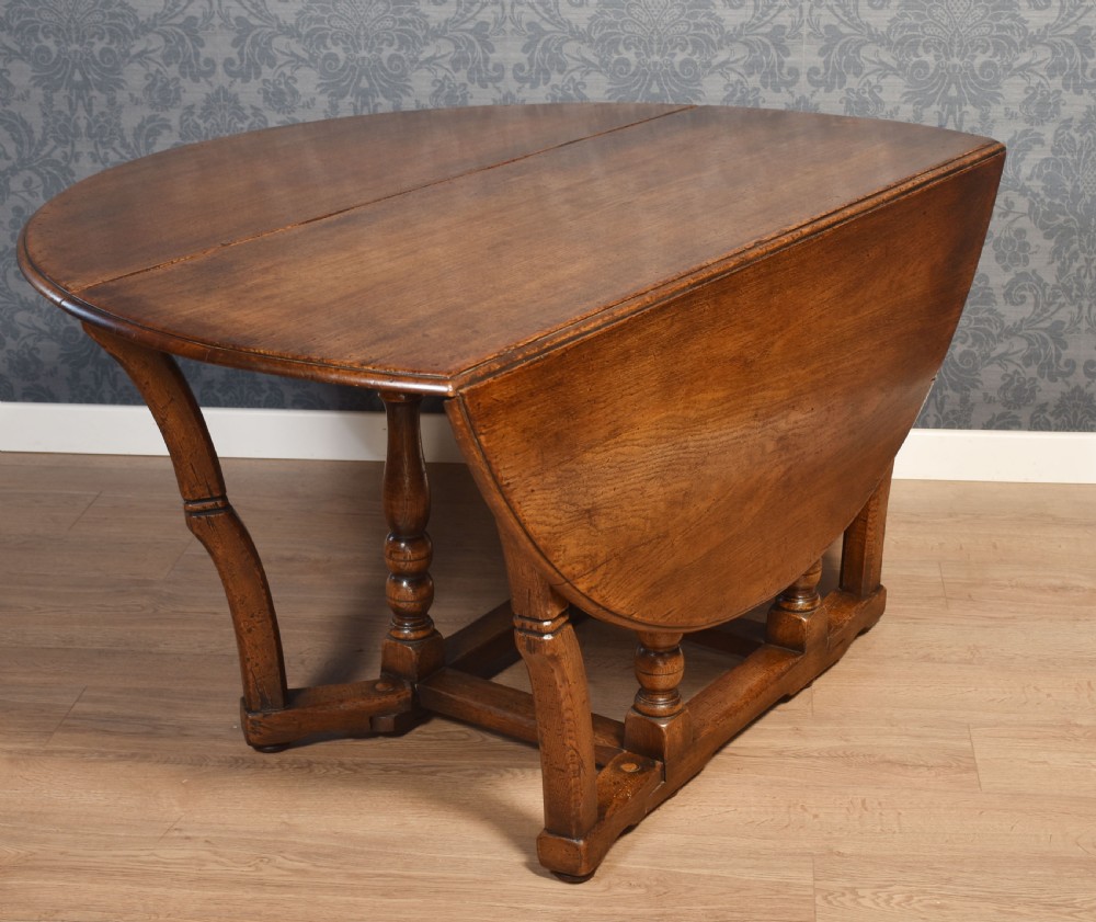 Large oak gateleg table View V