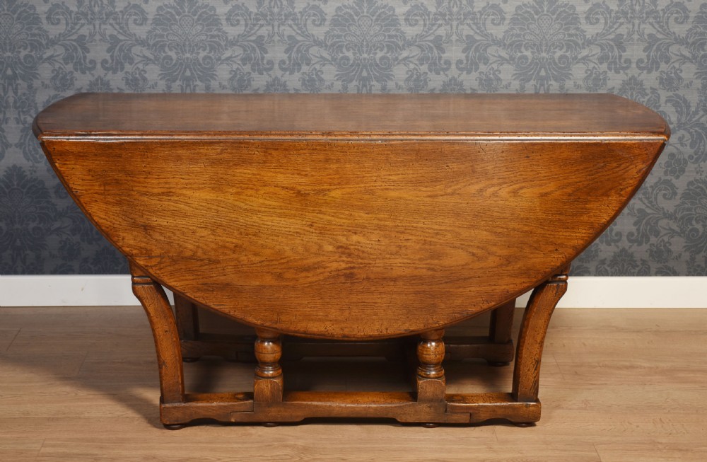 Large oak gateleg table View VIII