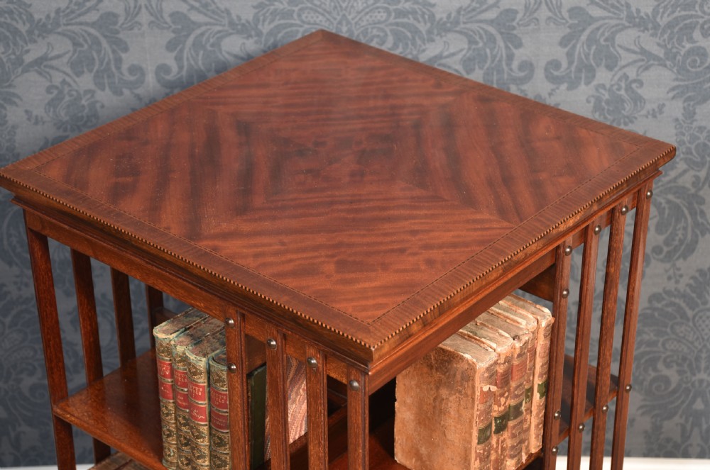 Mahogany revolving bookcase View VI
