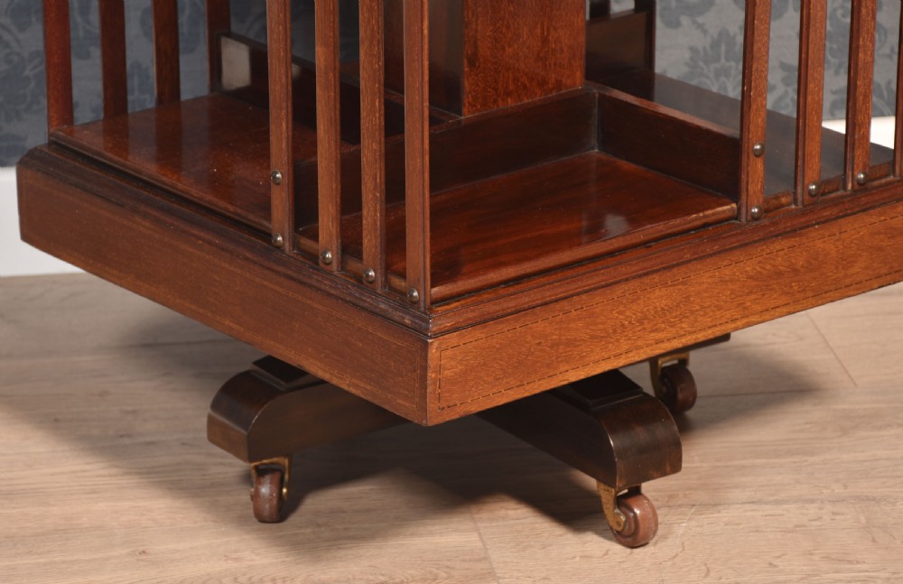 Mahogany revolving bookcase View IX