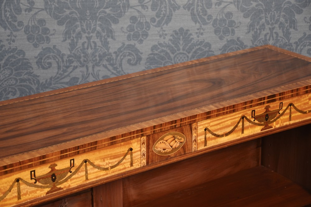  Sheraton revival rosewood inlaid open bookcase View XIV