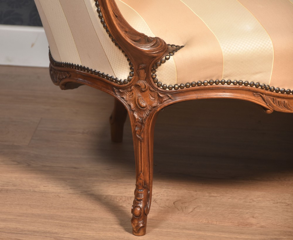 Carved walnut framed settee View VI