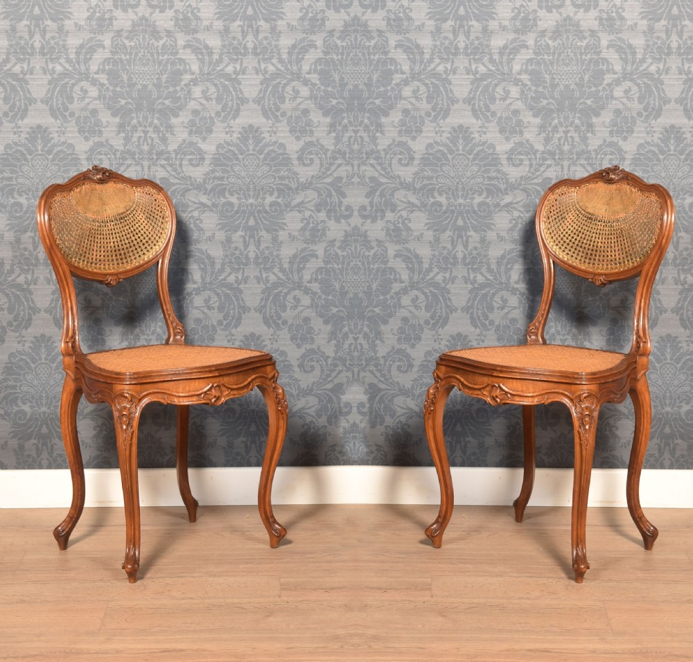 Pair of Louis XV style side chairs