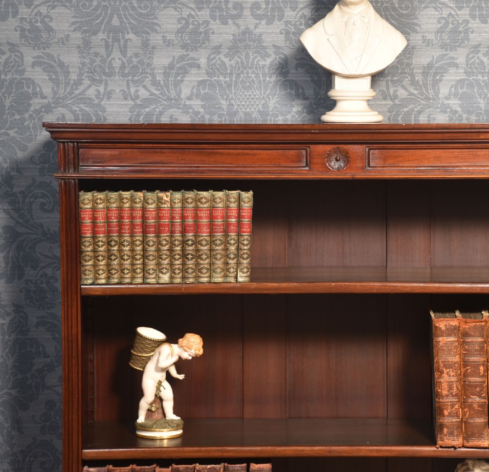 Mahogany open bookcase View III