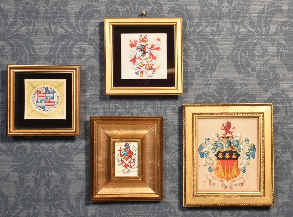 Collection of four framed coats of arms View II