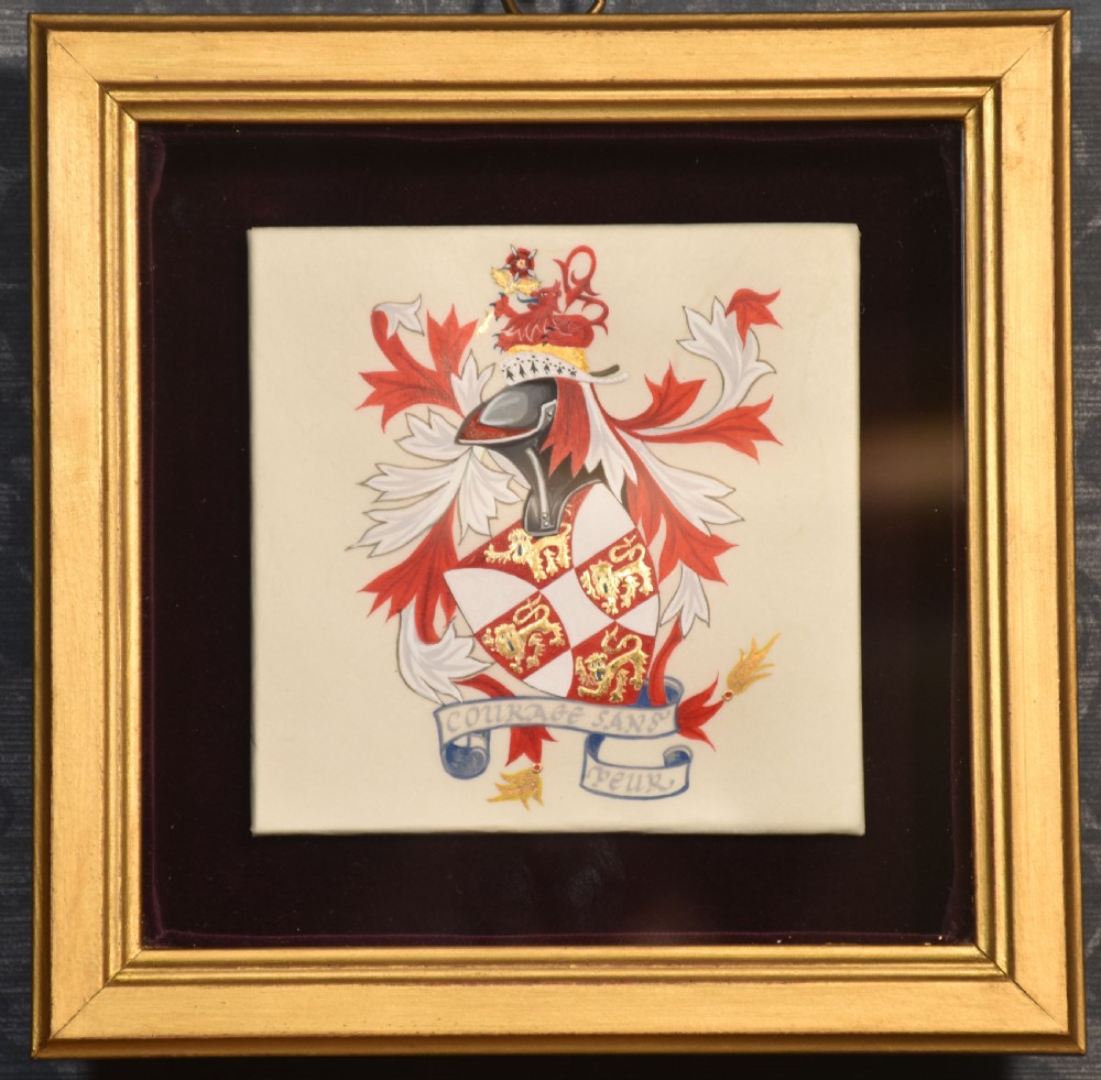 Collection of four framed coats of arms View V
