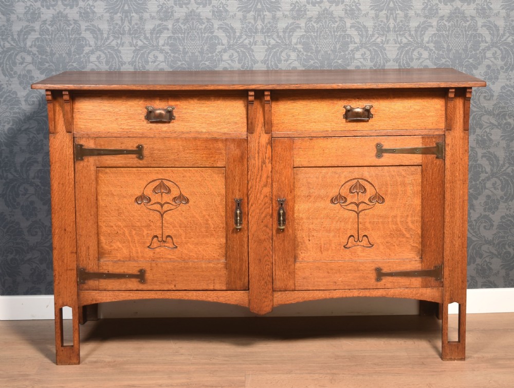 Art Nouveau oak sideboard