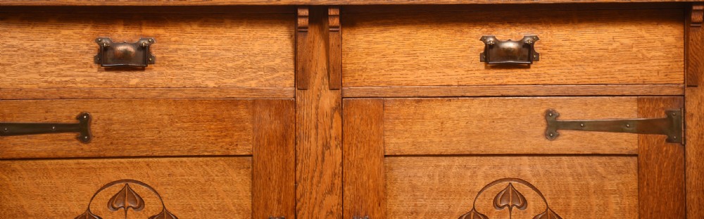 Art Nouveau oak sideboard View VI