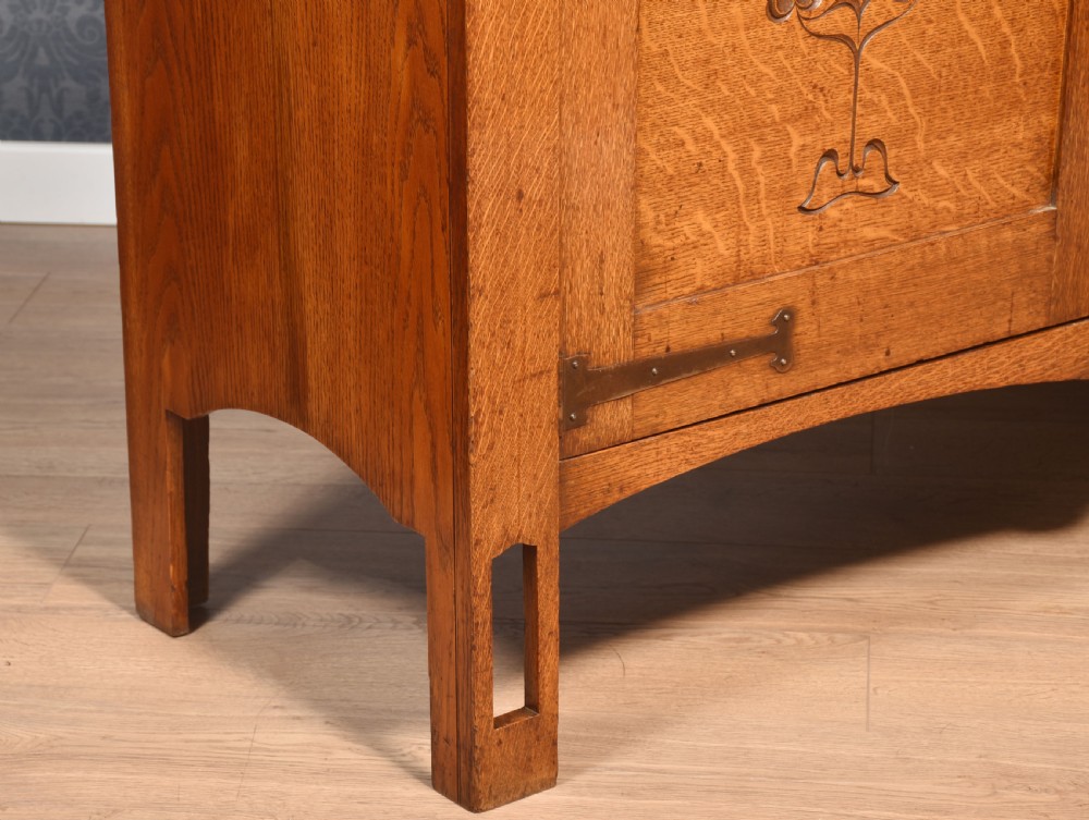 Art Nouveau oak sideboard View IX