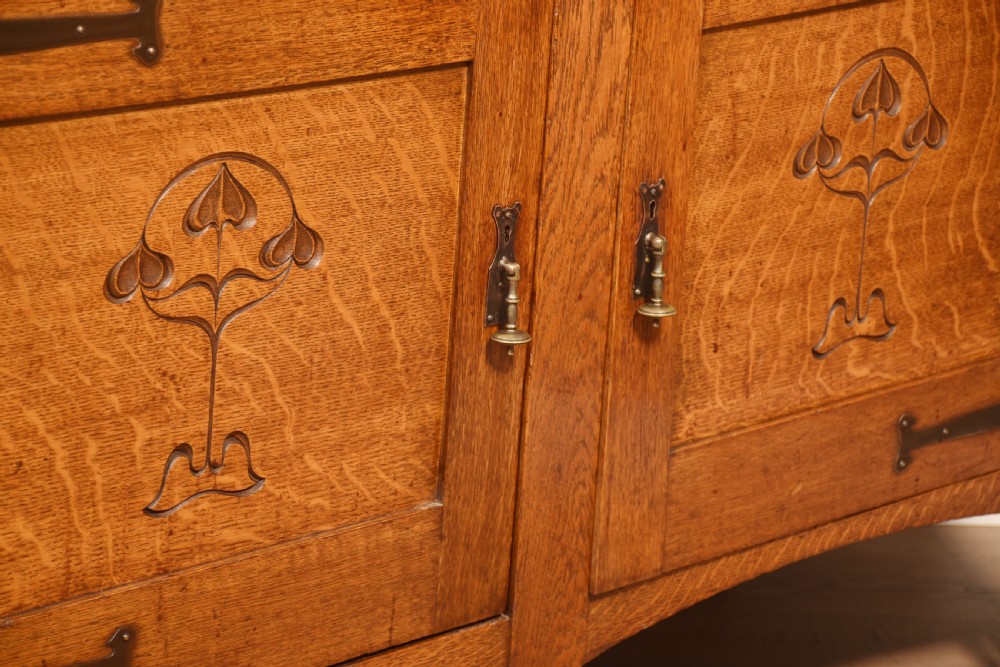 Art Nouveau oak sideboard View XII