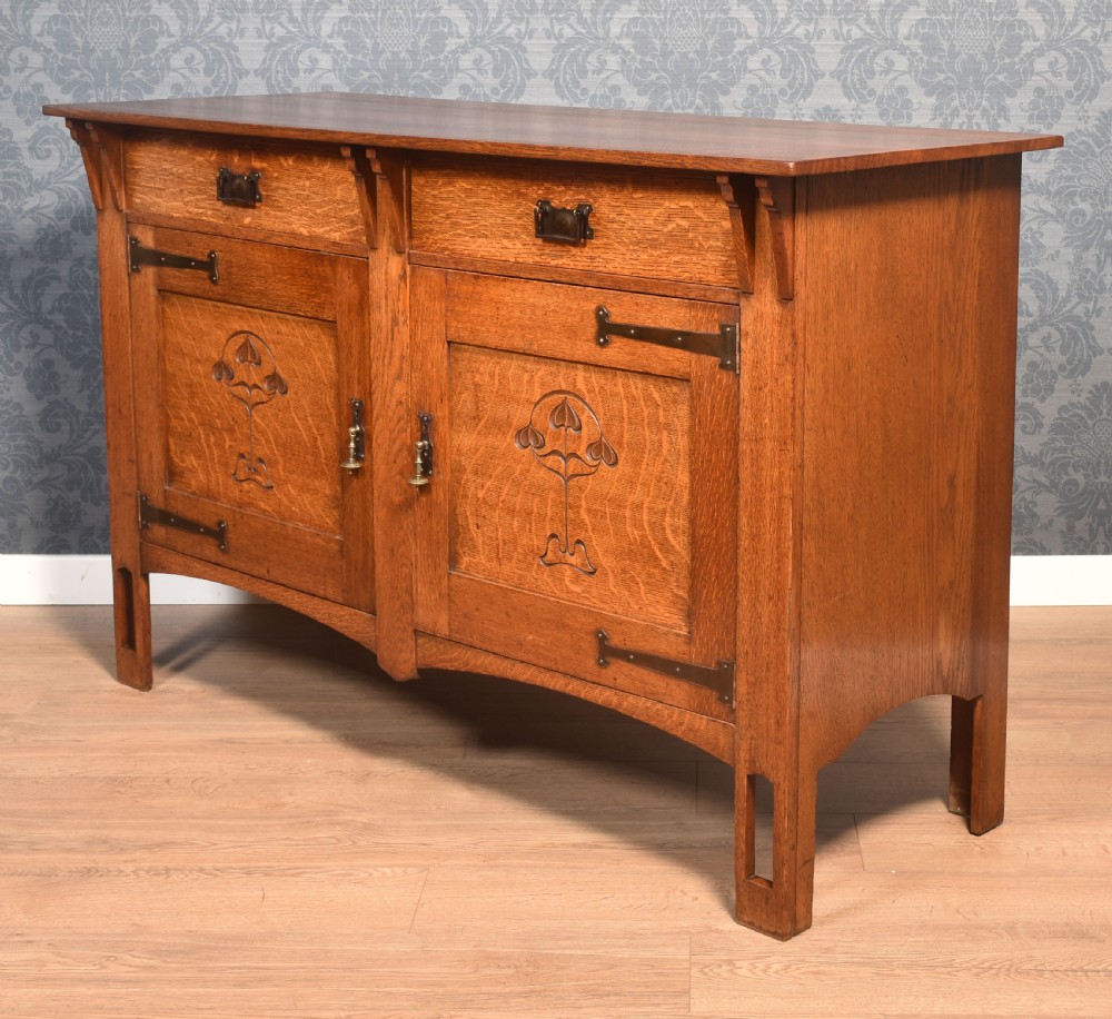 Art Nouveau oak sideboard View XIII