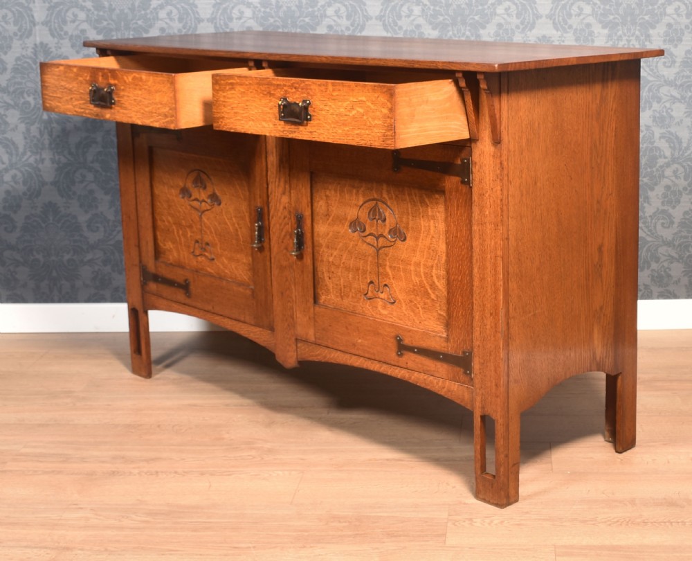 Art Nouveau oak sideboard View XIV