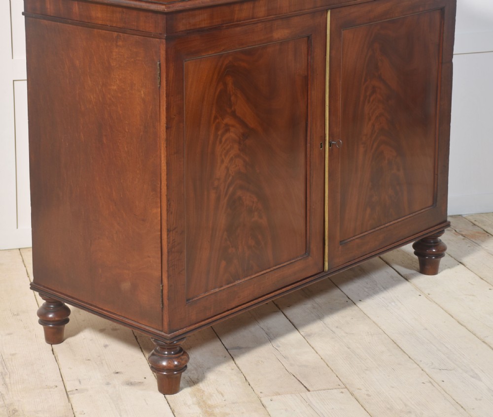 19th century flame mahogany bookcase View VIII
