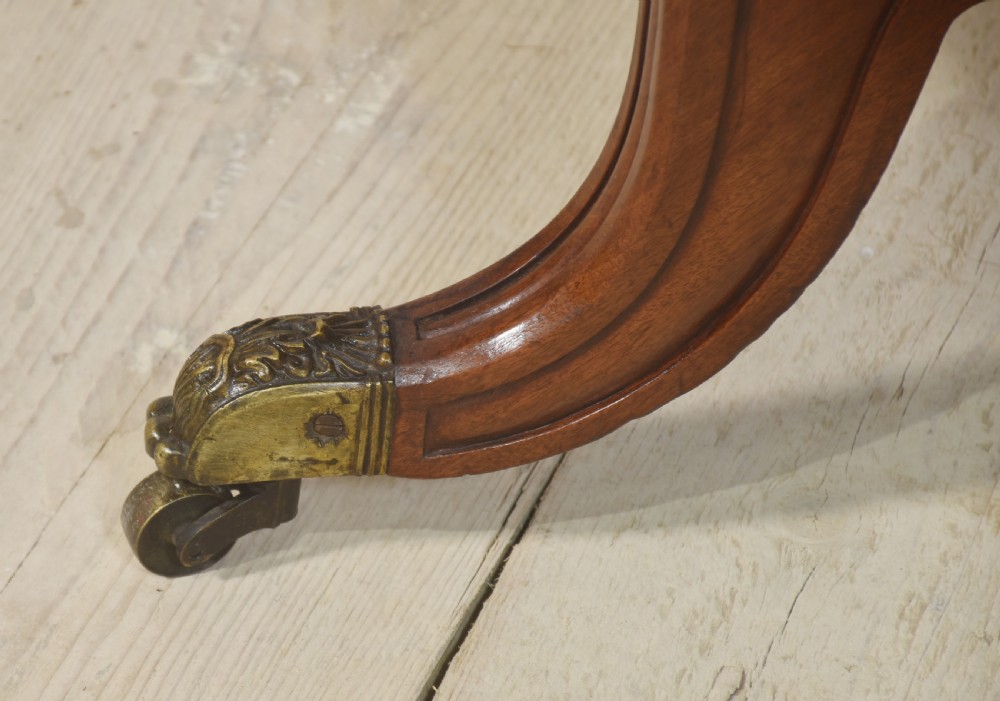 19th Century brass inlaid mahogany drum table View III