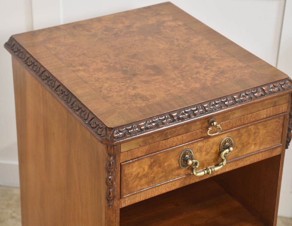 Pair of walnut bedside cabinets View V