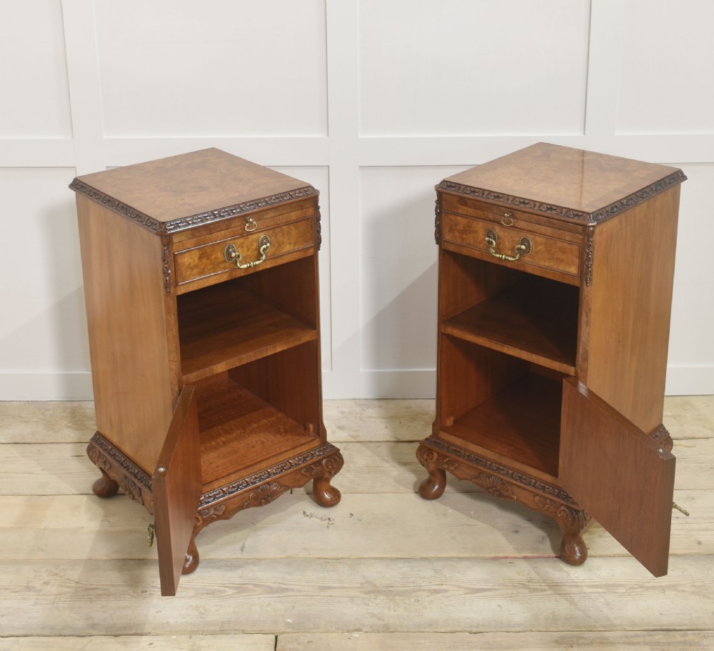 Pair of walnut bedside cabinets View VII