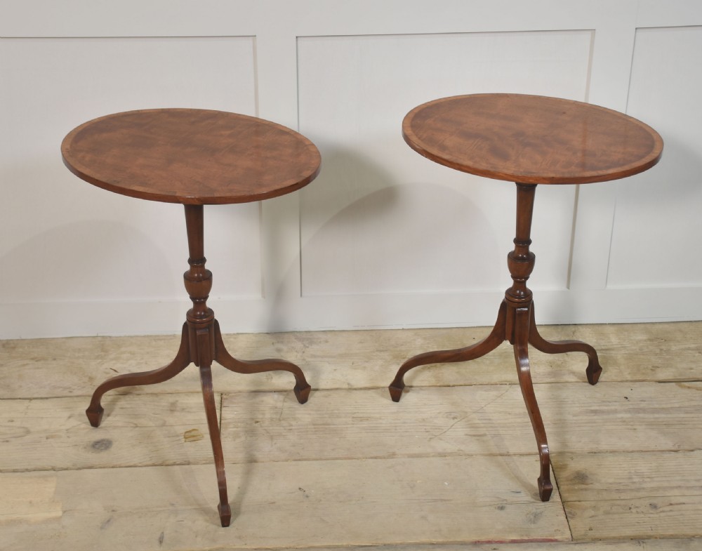 Pair of mahogany occasional tables