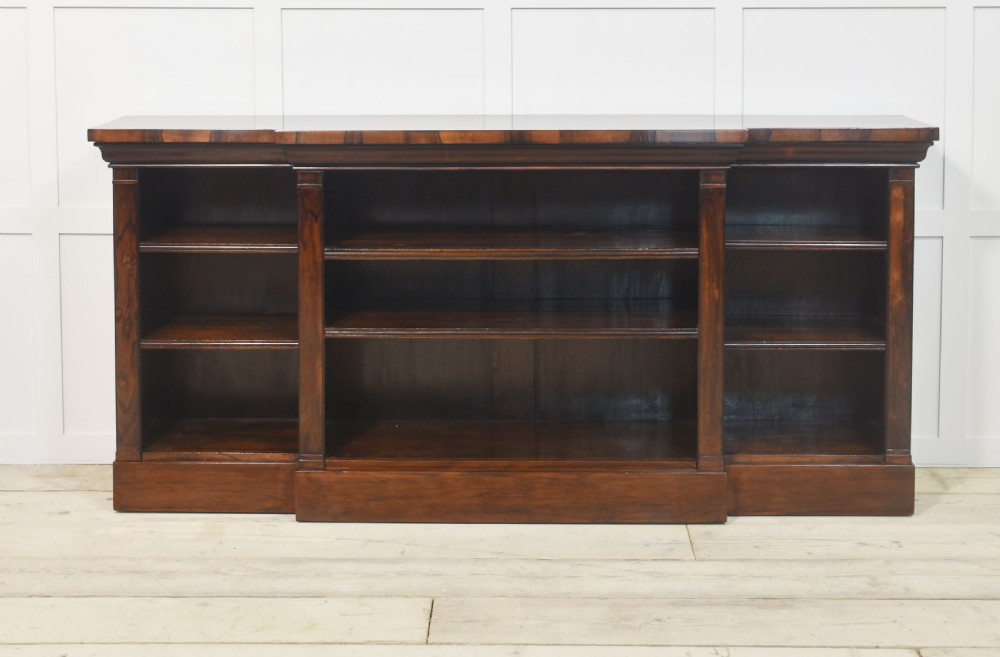 Regency Rosewood open bookcase